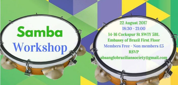Anglo-Brazilian Society convida para Workshop de Samba